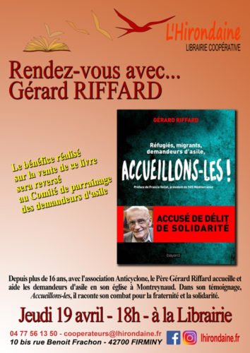 Rendez-vous avec... Gérard Riffard - Librairie L'Hirondaine Firminy - avril 2018
