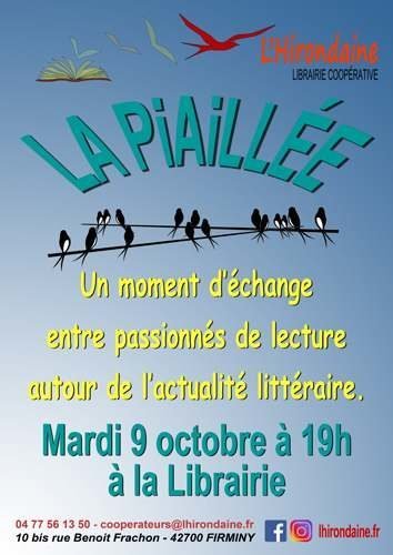 Piaillée - octobre 2018 - Librairie L'hirondaine Firminy