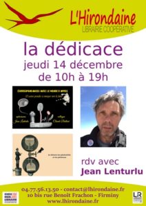 Librairie-L'Hrondaine-Firminy-812-Affiche-dédicace-Jean Lenturlu- 14 décembre 2023