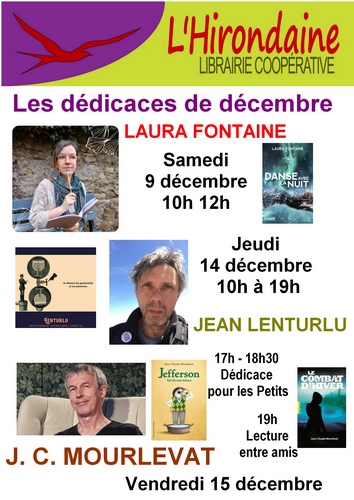 Librairie-hirondaine-Firminy-Dédicaces-de-décembre-2023-Affiche