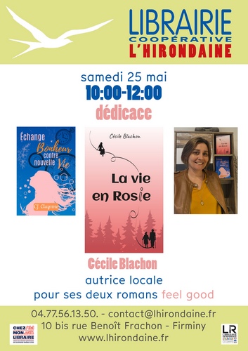 Librairie-l'Hirondaine-Firminy-dédicace- Cécile-Blachon-mai2024