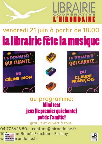Librairie-L'Hirondaine-Firminy-fêtedelamusique-2024-affiche